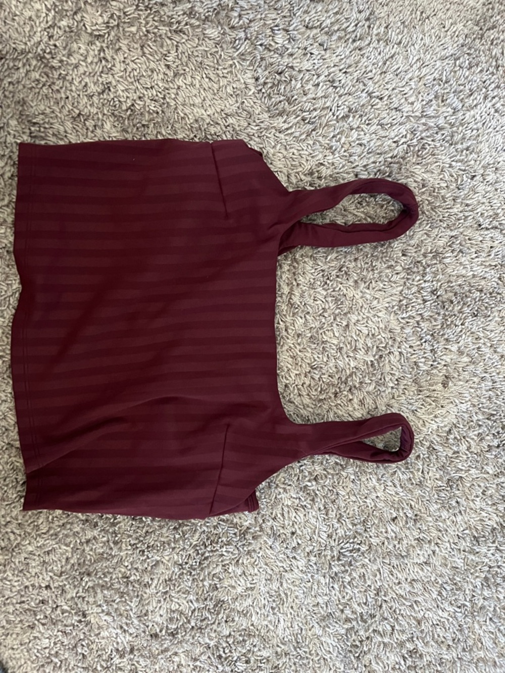 lululemon athletica Ribbed Burgundy Crop Tank
